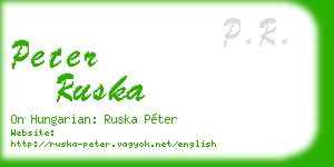 peter ruska business card